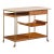 Paul McCobb for Calvin Irwin Collection Model C9203 Mid Century Travertine, Brass and Mahogany Bar Cart For Sale