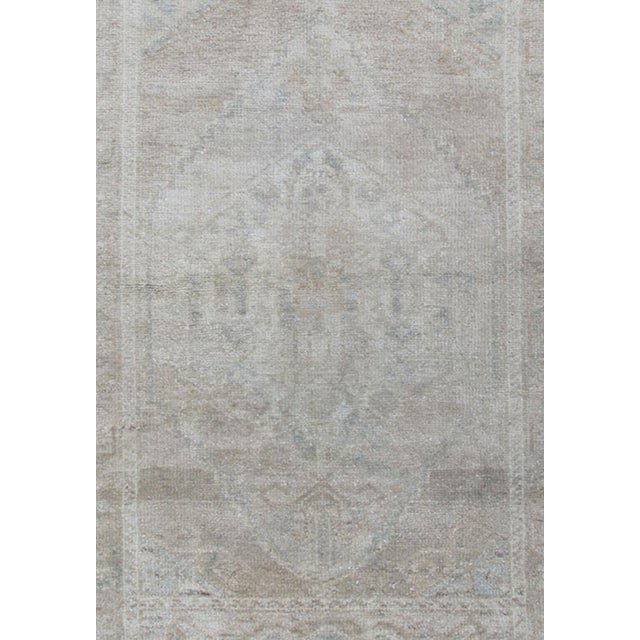 Traditional Vintage Turkish Oushak Rug in Pale Taupe, Beige and Soft Grey Tones For Sale - Image 3 of 6
