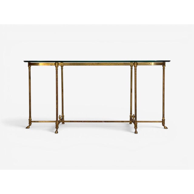 LaBarge, German Modern, Console Table, Brass, Glass, Germany, 1970s For Sale In New York - Image 6 of 12