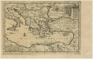 Venetian Trade Routes in the Levant Map by Pieter Van Der Aa, 1720