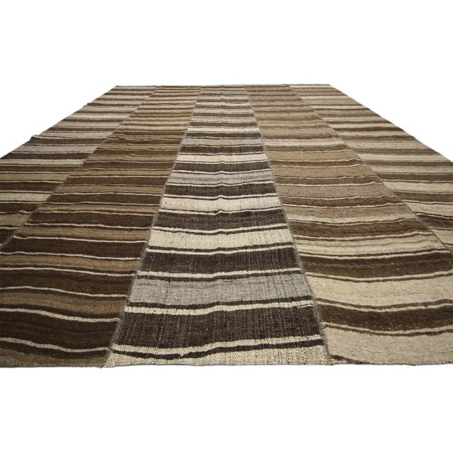Contemporary Mid 20th Century Wabi-Sabi Turkish Kilim Rug - 10'09 X 14'10 For Sale - Image 3 of 7