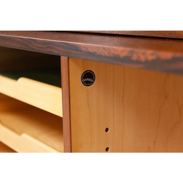 Danish Rosewood Bookcase with Sideboard by Carlo Jensen for Hundevad, 1960s For Sale - Image 17 of 18