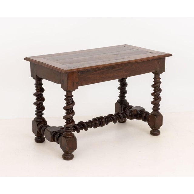 Louis XIII Rectangular Walnut Table With Single Drawer For Sale - Image 9 of 9