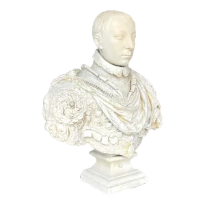Late 19th Century Vintage Boho Plaster Bust of Moorish Man