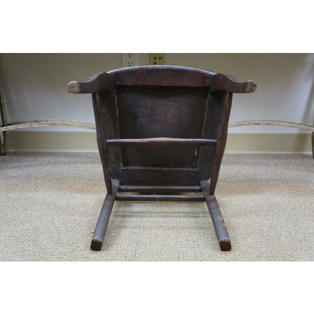 Antique Victorian Quartersawn Oak Child Doll Sized Desk Dining Chair 25" For Sale - Image 14 of 15