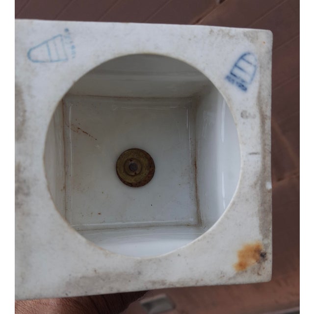 Ceramic Pair Hand Painted Royal Vienna Porcelain Two-Handle Vases , Circa 1880s For Sale - Image 7 of 8