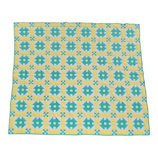 20Thc Antique Quilt, Hole in the Barn Door Quilt For Sale