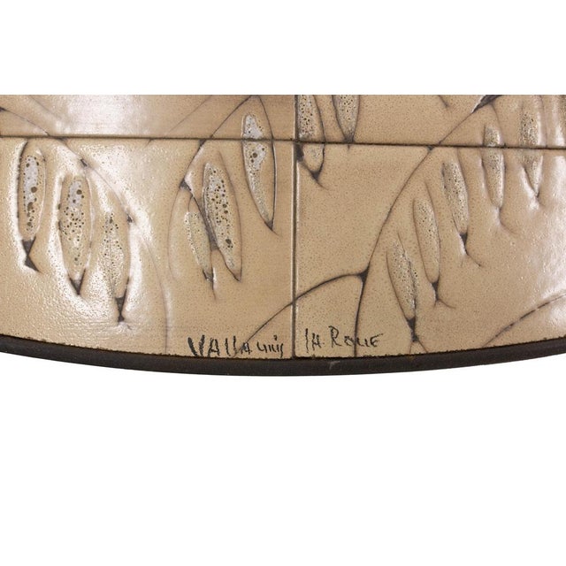 French Oval Coffee Table in Ceramic and Steel from Vallauris, 1960 For Sale - Image 9 of 10