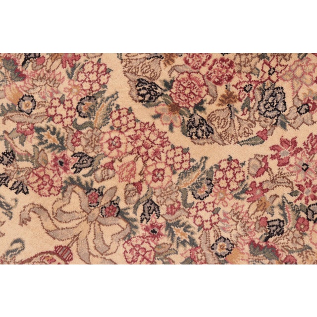 Shabby Chic Pak-Persian Beige/Pink Wool Rug - 6'1'' X 9'6'' For Sale In New York - Image 6 of 9
