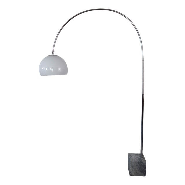 Italian Arc Floor Lamp in the style of Guzzini, 1970s For Sale
