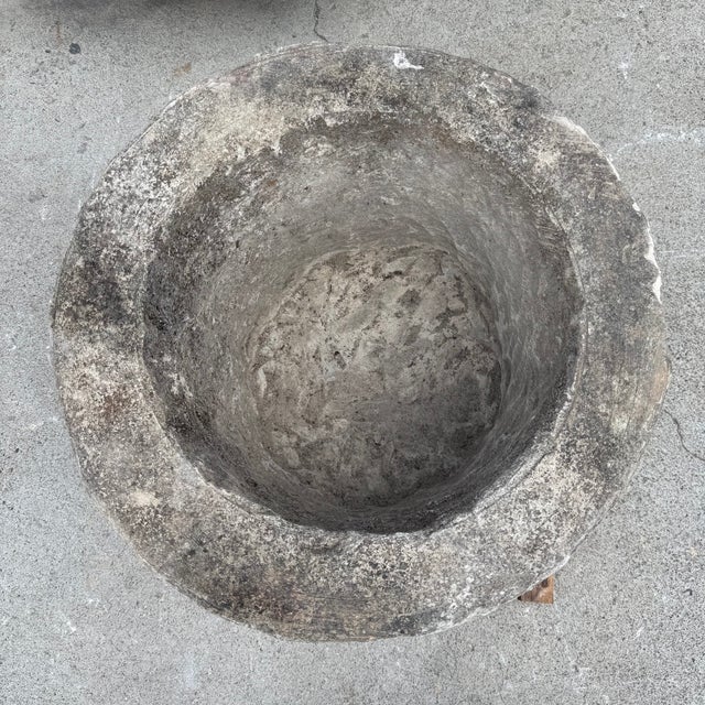 Antique Limestone Trough 51626j 24"Dia For Sale - Image 4 of 9