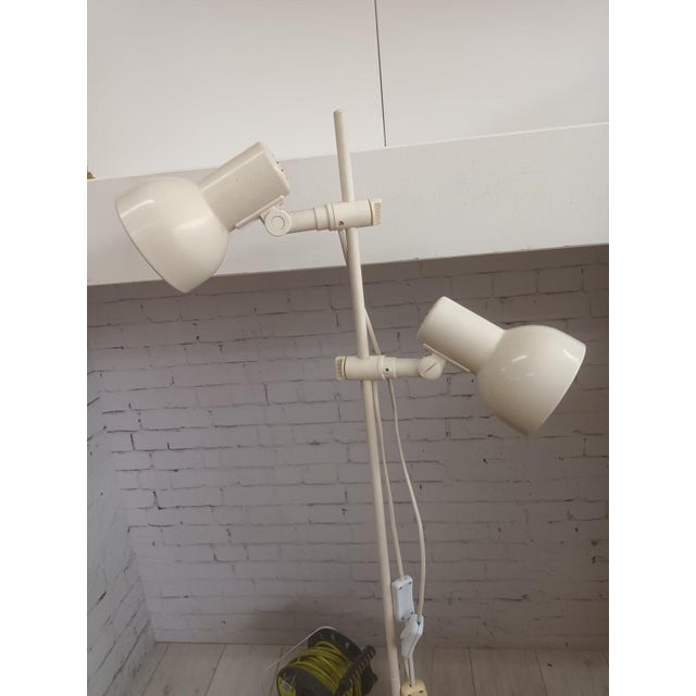 1980s Mid-Century Danish Style Floor Lamp with Double Shade For Sale - Image 5 of 14