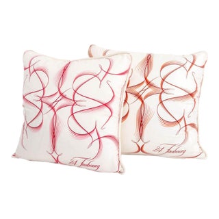 Hermes "24 Faubourg" Silk Pillows, 2 For Sale