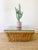 Postmodern Vintage 1980s Woven Rattan / Reed Square Coffee Table McGuire Style For Sale - Image 3 of 11