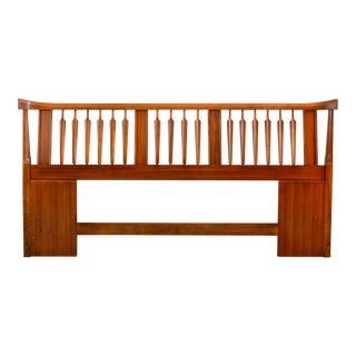 Vintage Walnut King Headboard For Sale