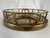 1970s Hollywood Regency Brass Faux Bamboo Rail Round Serving Tray For Sale - Image 9 of 10