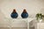 Late 20th Century Pair of Artisan Ceramic Vases in Midnight Blue, Pre-Drilled for Lamp Conversion For Sale - Image 5 of 12