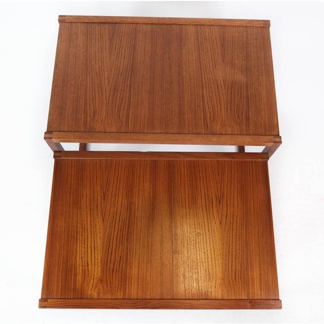 Danish Teak Nesting Tables, 1960s, Set of 2 For Sale - Image 9 of 16