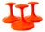 Orange Plastic Hooks, 1970s, Set of 3 For Sale