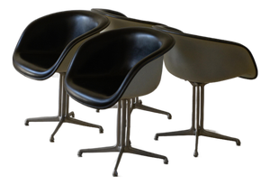 Set of Four La Fonda Chairs by Eames, Fiberglass, Usa, 1960s