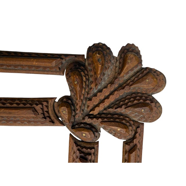 Folk Art Great Depression Era Tramp Art Frame For Sale - Image 3 of 13