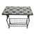 Dutch Delft Tile Magazine Rack, Vintage Wrought Iron & Ceramic Tile Table, 1950s For Sale