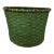 Very Large Antique 19th Century American Green Paint Decorated Splint Basket for Fireplace Logs For Sale