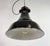 Metal Industrial Bauhaus Black Enamel Pendant Lamp, 1930s For Sale - Image 7 of 18