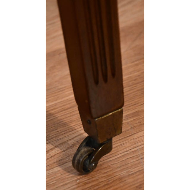 1930s Regency Style Mahogany & Leather Top Pair of Side Tables / End Tables For Sale - Image 11 of 16