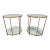 Oly Studio Round Jonathan Antiqued Mirrored Side Tables For Sale
