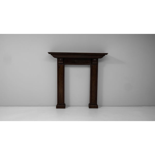 Early 20th Century 1900s French Neoclassical Wooden Fireplace Mantel in Original Patina For Sale - Image 5 of 18