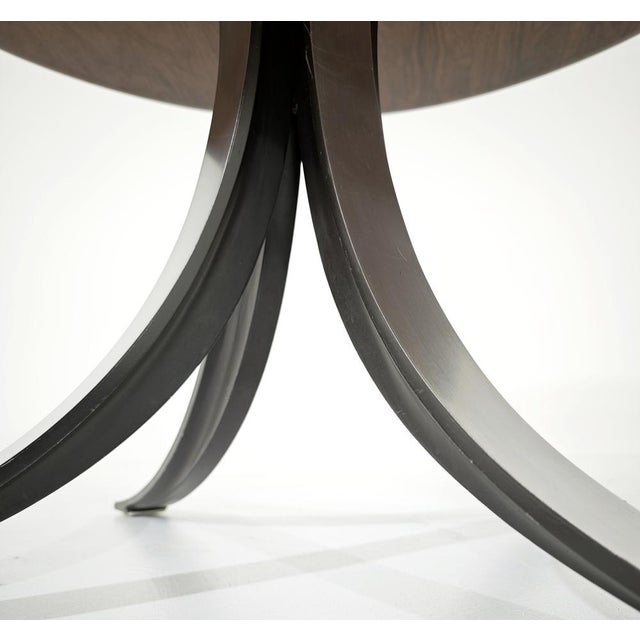 Wood Round Model T69 Dining Table in Wood and Steel by Osvaldo Borsani and Eugenio Gerli for Tecno, 1965 For Sale - Image 7 of 15