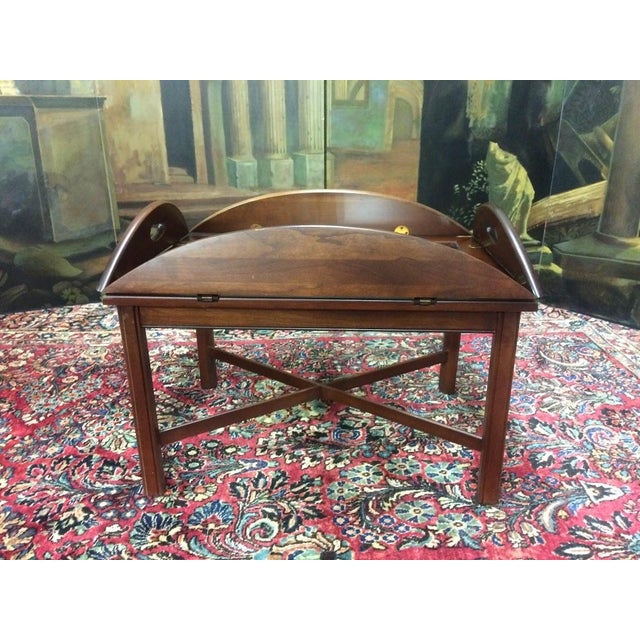 Vintage Coffee Table, Butler's Style Coffee Table For Sale - Image 4 of 5