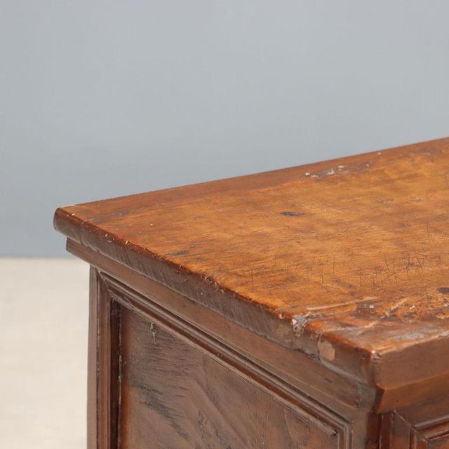 Walnut Chest with Wrought Iron Handles, Italy, Late 18th Century For Sale - Image 5 of 13