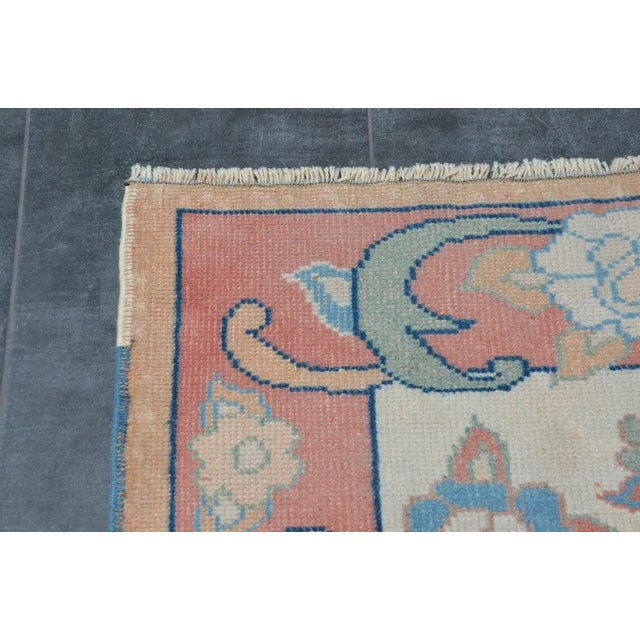 Vintage Oushak Rug, Faded Oushak Rug, Oriental Rug,natural Rug, Muted Tribal Rug, Woven Rug, Soft Oushak Rug, 1960 For Sale - Image 10 of 11