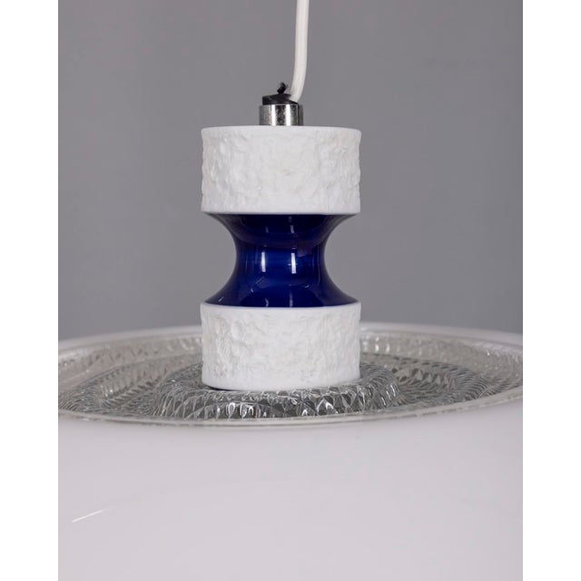 Metal Vintage Italian White Plastic Pendant, 1970s For Sale - Image 7 of 10