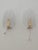 Magnificent pair of wall sconces by carl fagerlund for orrefors. sweden, 1970s. brass structure supporting a sublime...