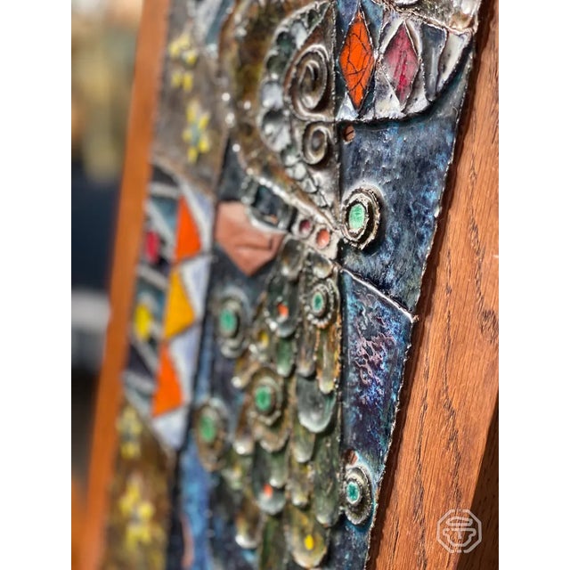 Ceramic Ceramic Madonna Painting by Alain di Bin, 1960s For Sale - Image 7 of 11