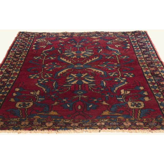 Victorian Antique Persian Lilihan Rug, 03'06 X 04'07 For Sale - Image 3 of 10