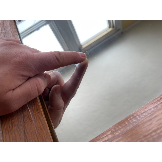 Vintage 1963 A. Brandt Ranch Oak Small Mirror For Sale - Image 9 of 9