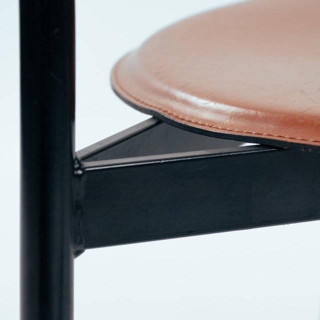 Leather Tripod Chairs from Linea Veam, Italy, 1980s, Set of 6 For Sale - Image 13 of 18