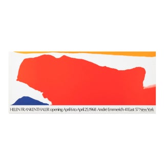 Original 1968 Helen Frankenthaler Billboard Study Offset Lithograph for Andre Emmerich Gallery New York 1974 For Sale