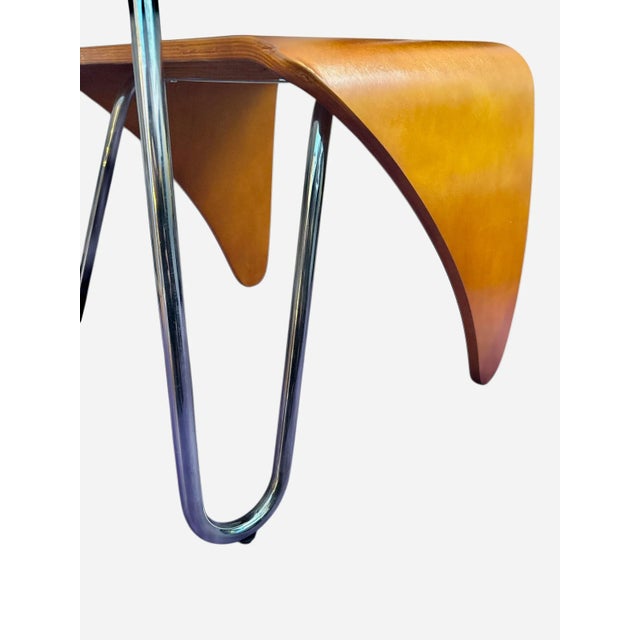 1970s Late 20th Century Mid-Century Modern Danish Bentwood and Chrome Chair For Sale - Image 5 of 6