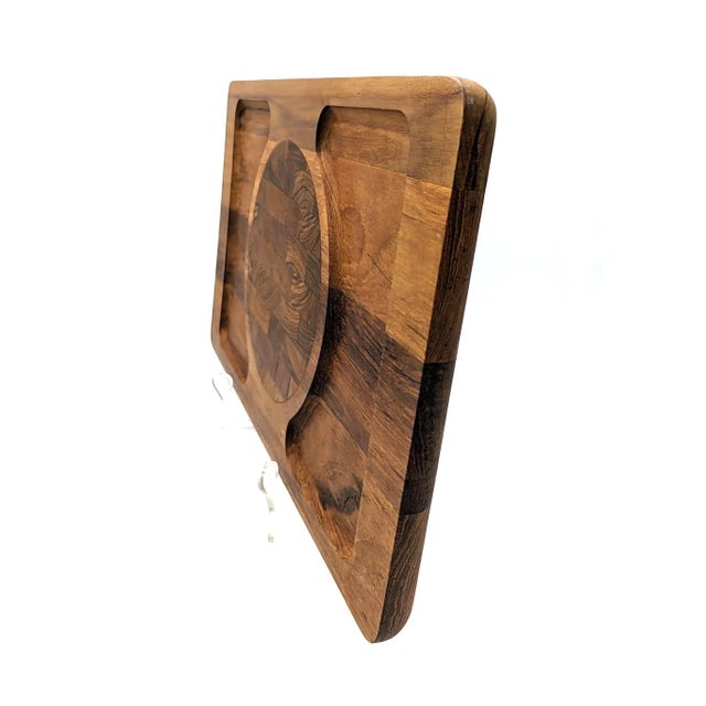 Kalmar 1970s Kalmar Teak Wood Cheese & Charcuterie Tray For Sale - Image 4 of 10