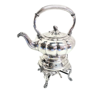 Early 20th Century Sheffield Tilting Tea Pot With Stand and Warmer