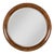 Round Mirror in Brown with Bordeaux Finish For Sale