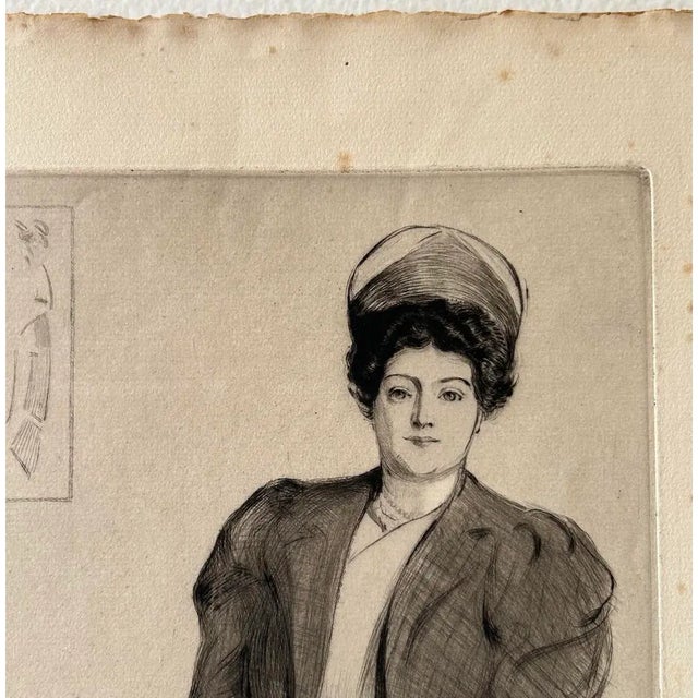 Rare C. 1920 Antique Etching: "Rachel" by Henry Brewerton Quinan (1876–1948) Alaska Artist For Sale In Reno/Lake Tahoe - Image 6 of 8