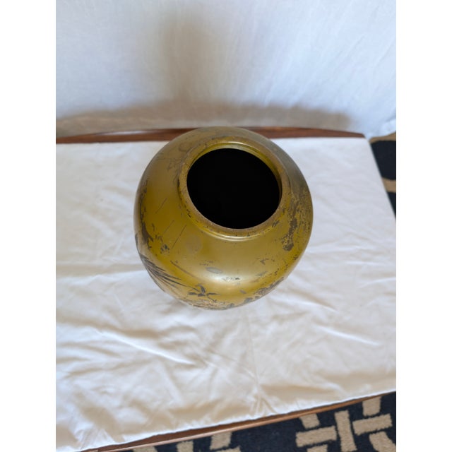 Japanese Bronze Vase For Sale - Image 4 of 4