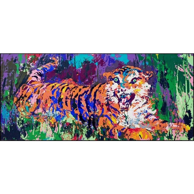 Impressionist LeRoy Neiman Young Tiger Custom Framed Original Serigraph For Sale - Image 3 of 7