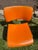Set of 6 David Rowland 40/4 Chairs Orange Metal Seat Mid Century Stack Chairs Steel Frame For Sale - Image 9 of 15